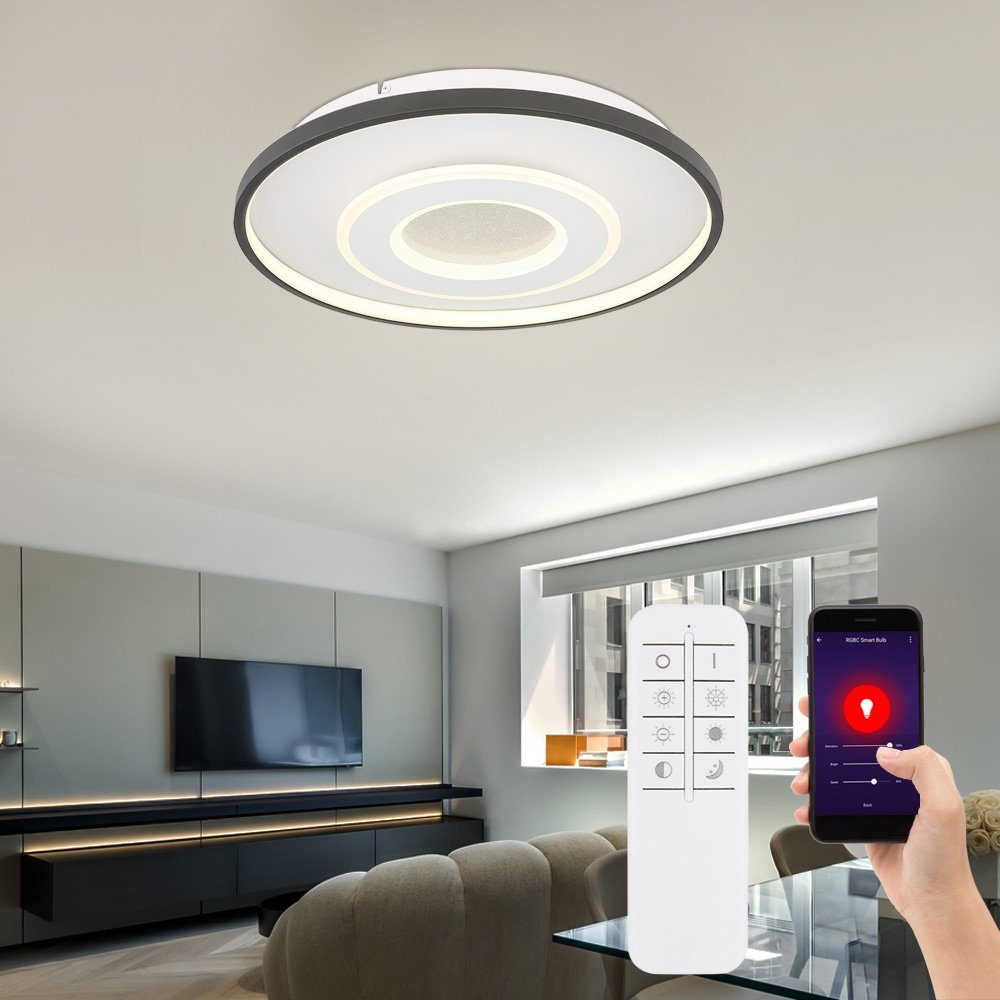 Globo Deckenleuchte, Deckenleuchte LED Smartleuchte Wohnzimmerlampe APP Dimmbar