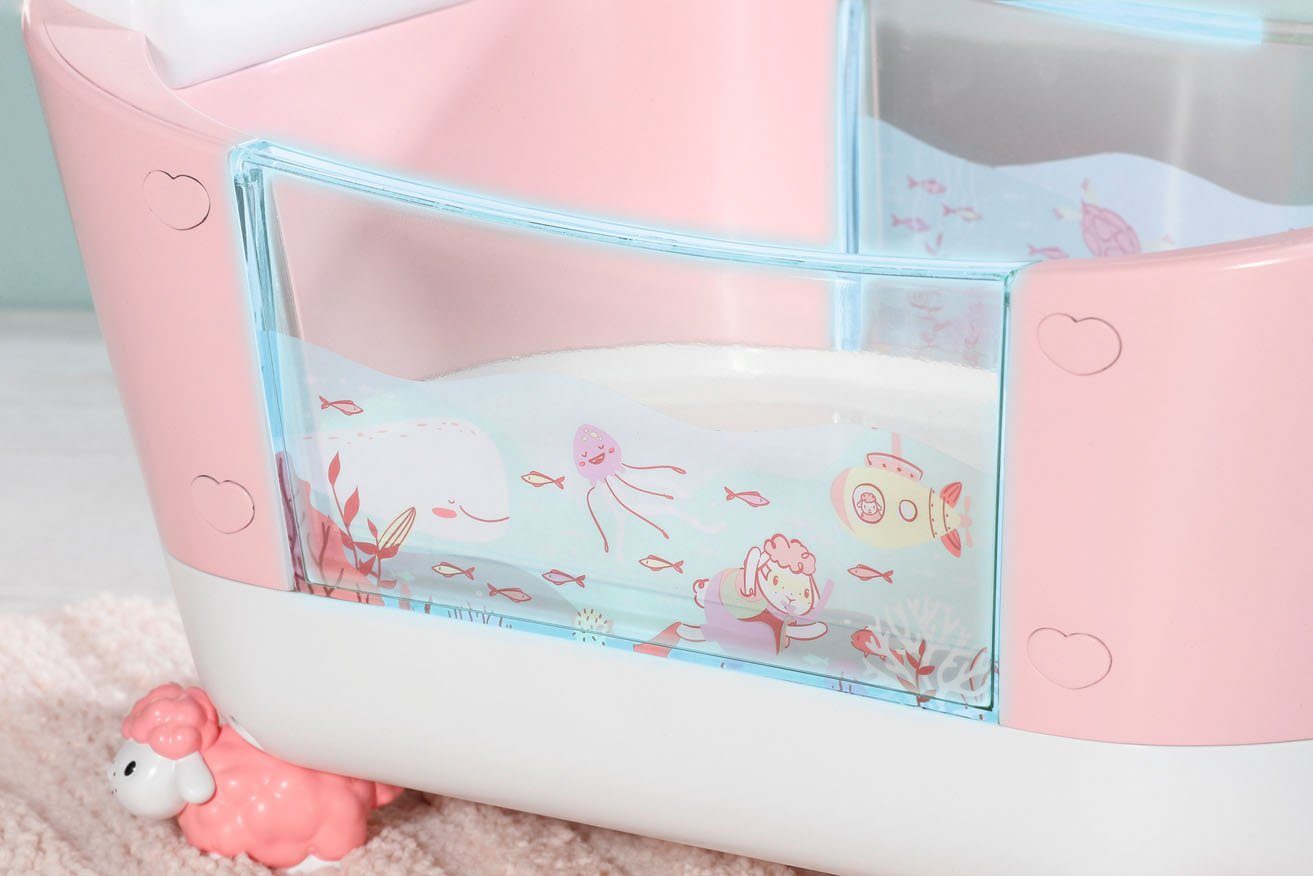 Puppen Zauberwanne Baby Annabell und Licht- Badewanne mit Soundeffekten Badespiel,