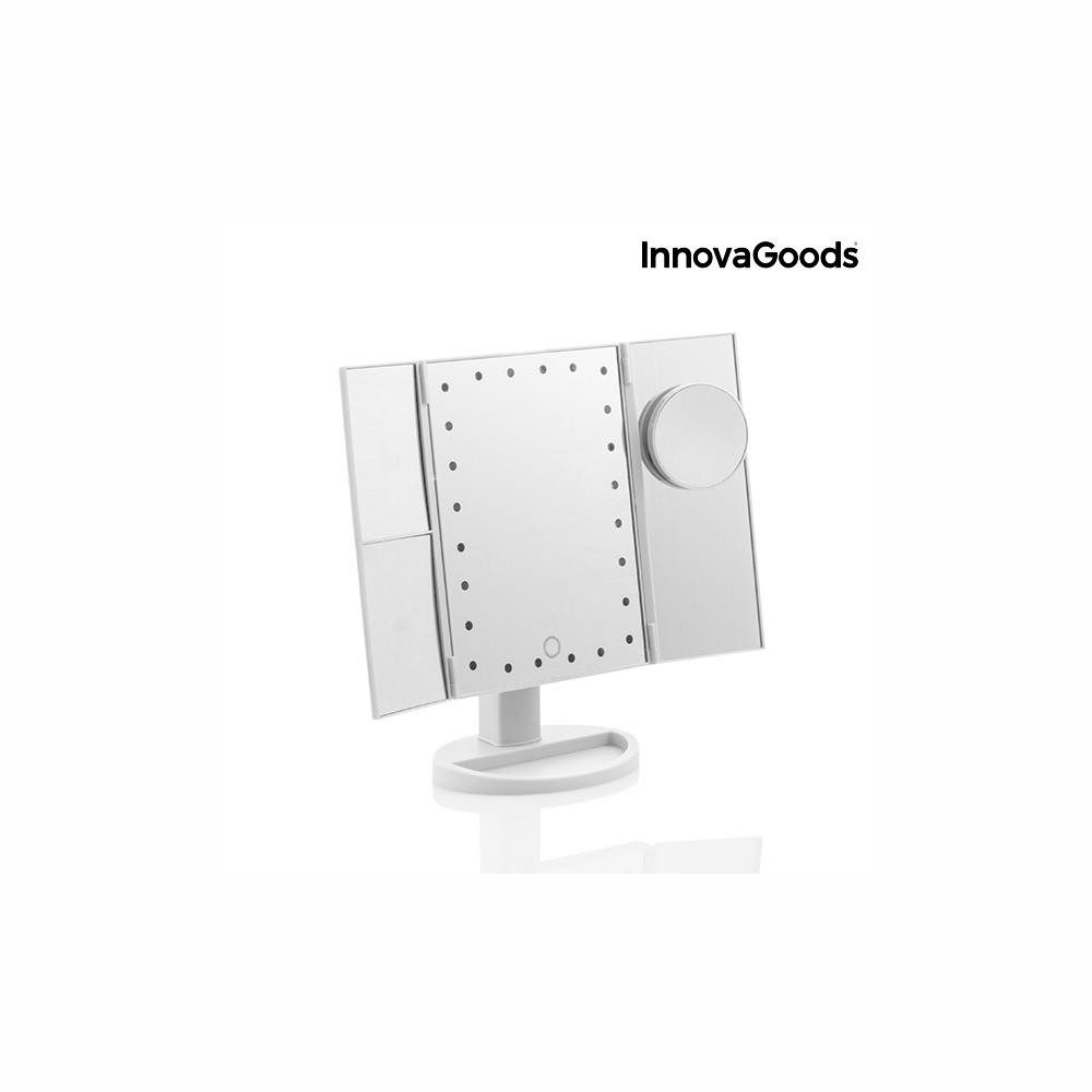 Kosmetikspiegel InnovaGoods 4 in 1 Kosmetikspiegel mit Vergrößerung und LED Licht