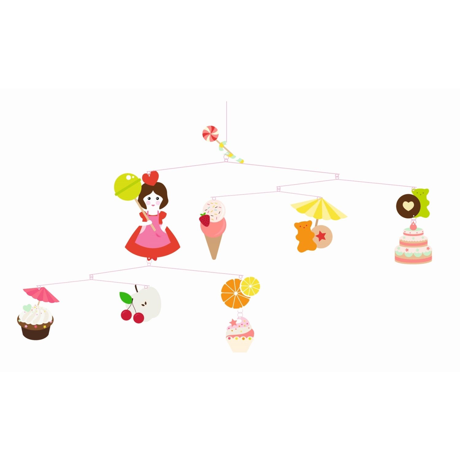DJECO Kreativset Mobile Süßigkeiten Kreativset für Kinder