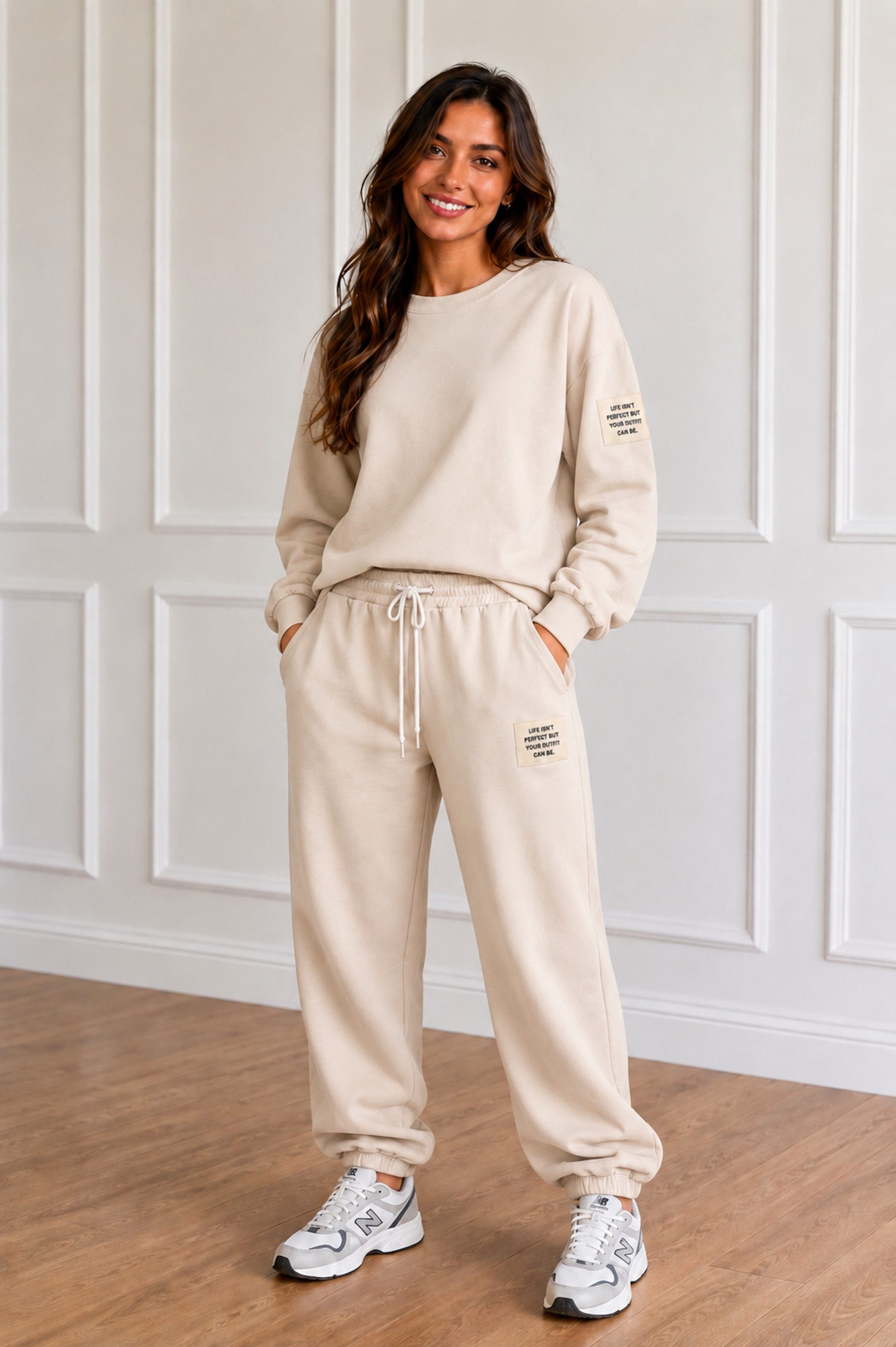 Worldclassca Jogginganzug Worldclassca Damen Zweiteiler Oversize SET Shirt + Hose Jogginganzug, Neue Kollektion - Stilvolle und gemütliche Mode für Damen