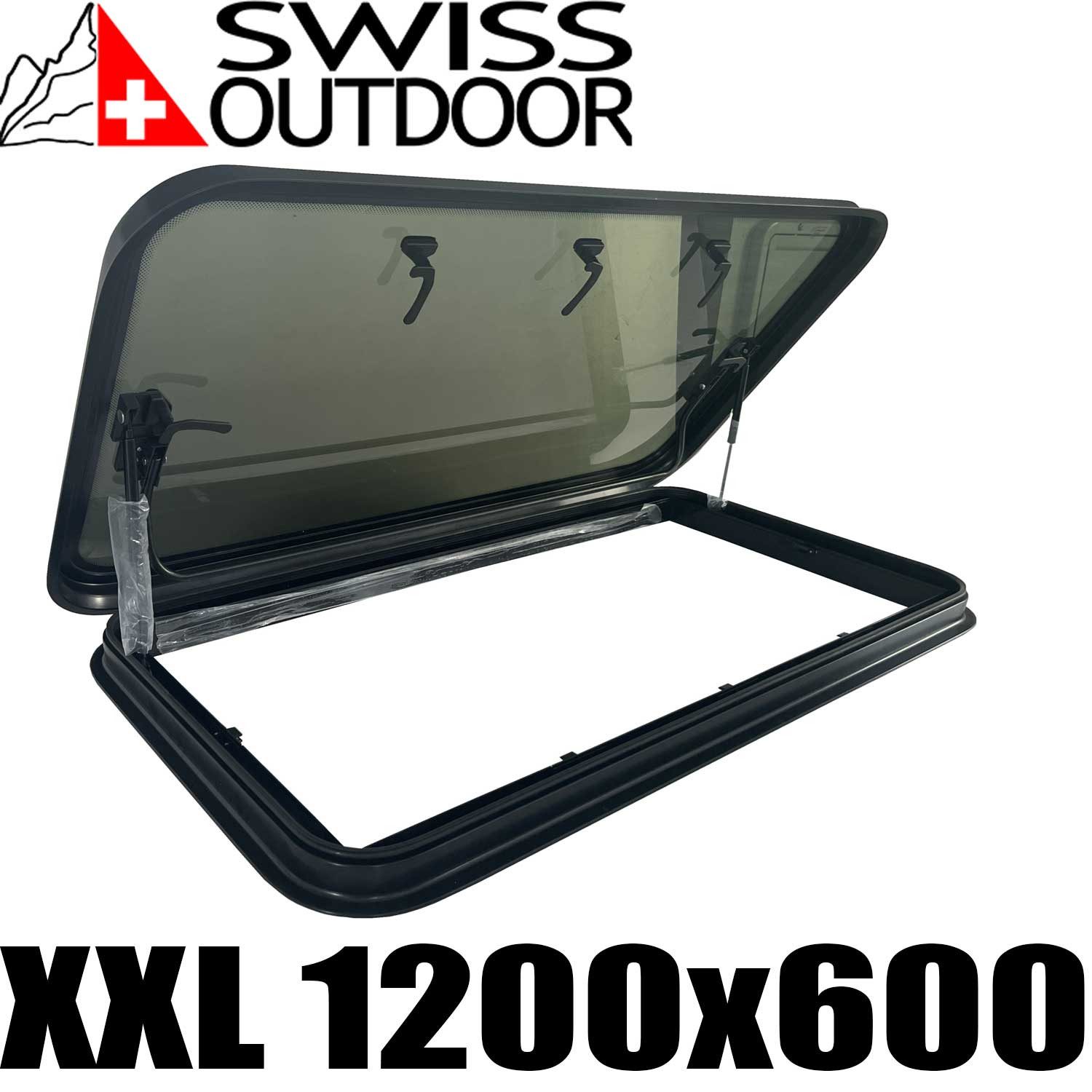 Swiss Outdoor Dachfenster Skyroof XXL Panorama, für den Camper-Ausbau geeignet, leicht getöntes Glas