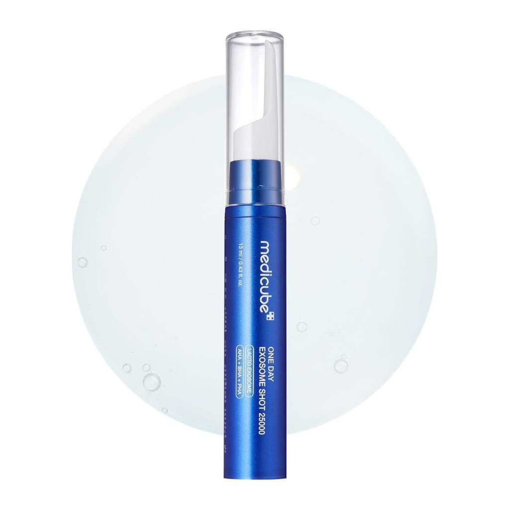 Medicube Gesichtsserum One Day Exosome Shot Pore Ampoule 25.000 – Porenpflege Serum mit AHA BHA PHA & Spicula-Technologie – Tiefenwirksame, Hautverfeinerung – Korean Skincare – 13ml