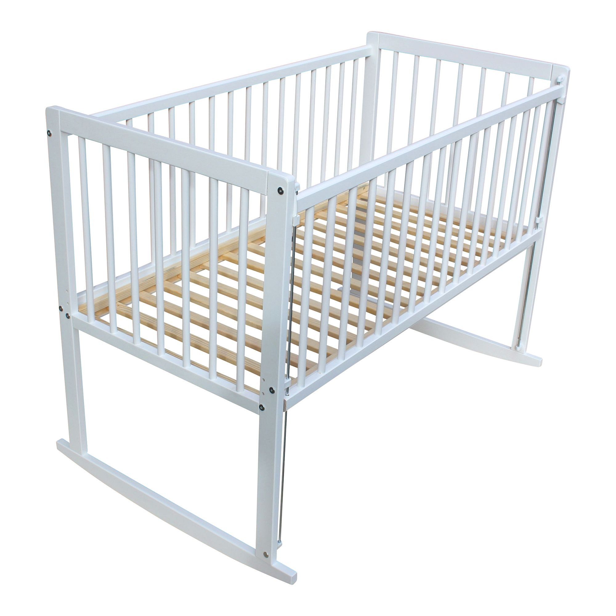 Micoland Beistellbett Kinderbett / Beistellbett / Wiege 3in1 120x60cm weiß