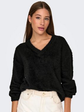 JACQUELINE de YONG Strickpullover Weicher Strick Pullover Stretch Struktur Sweater 6575 in Schwarz