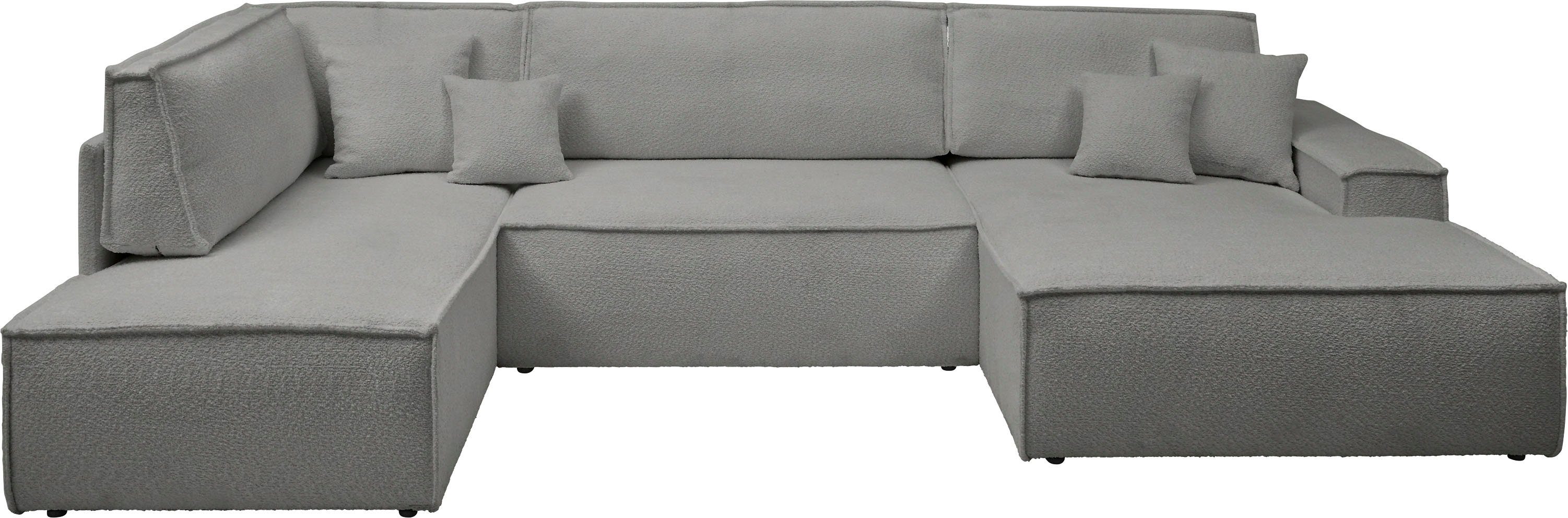 freundin cm, cm, U-Form der Liegefläche Collection andas aus / Bettkasten, XXL 194/139 Schlafsofa Home Wohnlandschaft FINNLEY 329