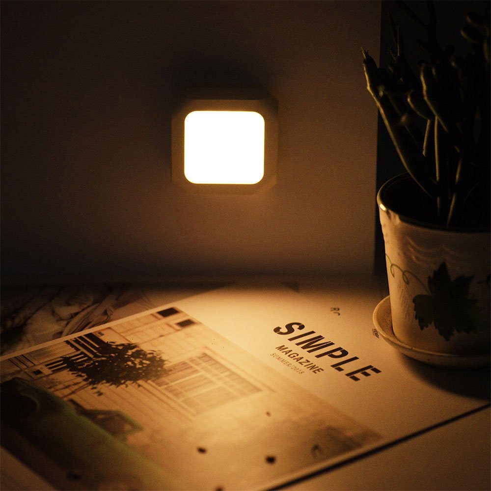 automatisch LED Steckdosenleuchte dimmbar, warmweiß, Energieeffizient Sunicol LED Warmes Weiß, ein/aus, Nachtlicht,