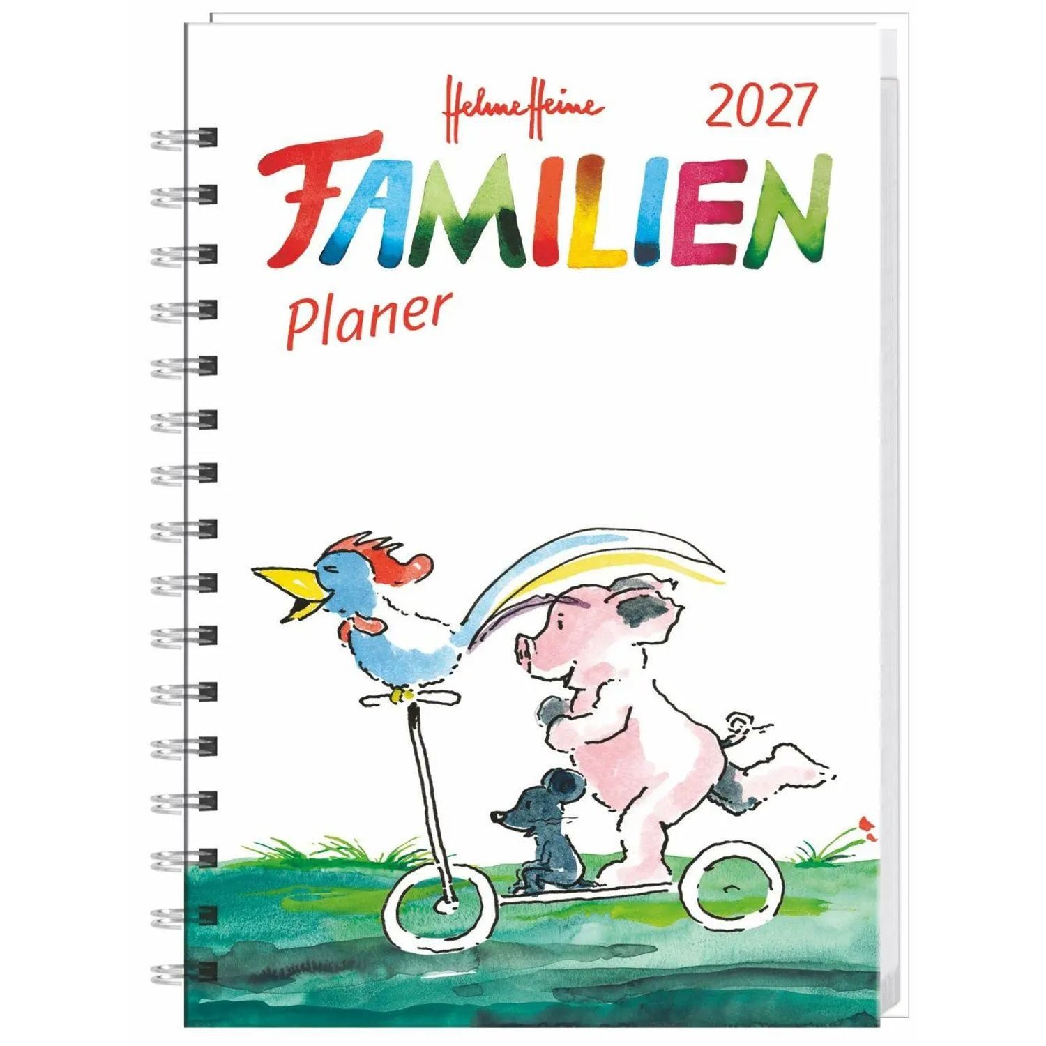 HEYE Familienkalender Helme Heine: Familienplaner-Buch A5 2027