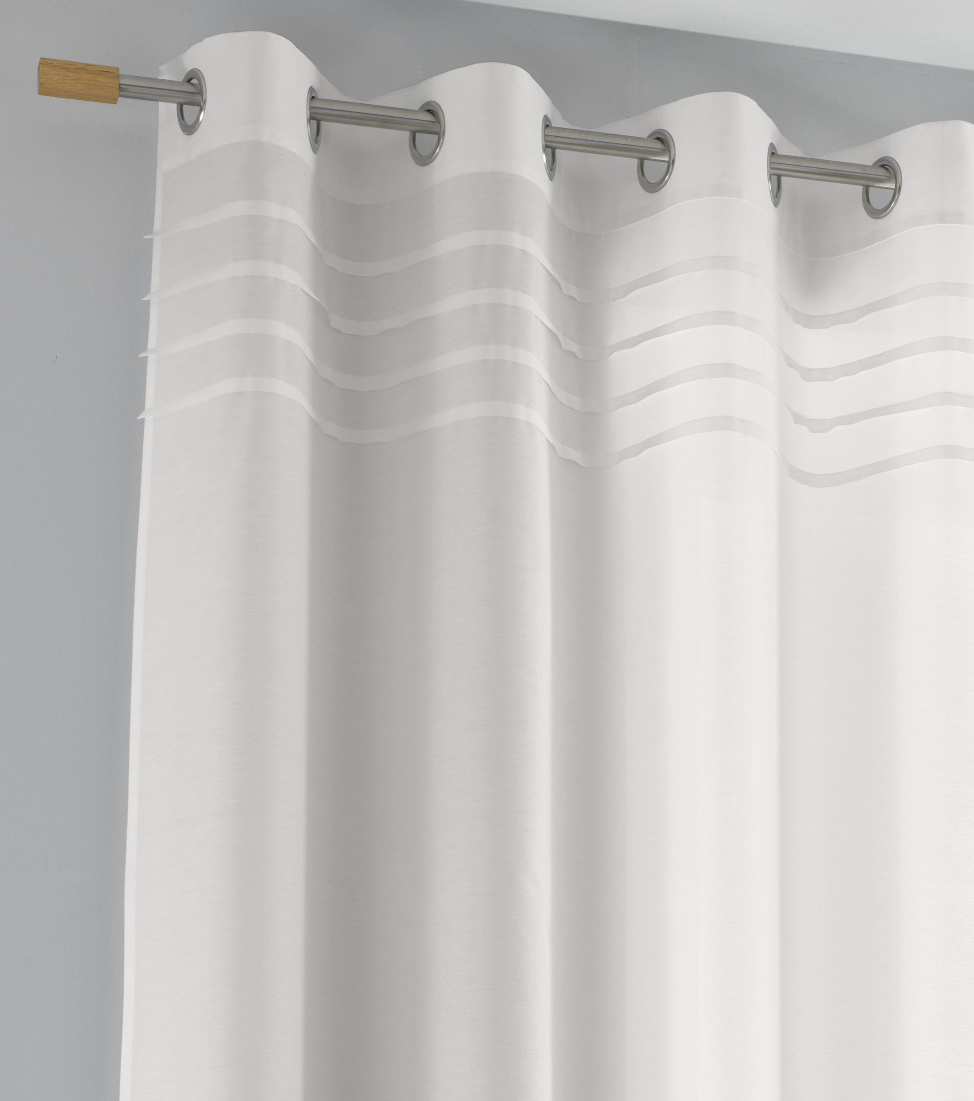 Kutti Vorhang Kessy (1 St), Ösen, halbtransparent, Eleganter Uni-Vorhang mi günstig online kaufen