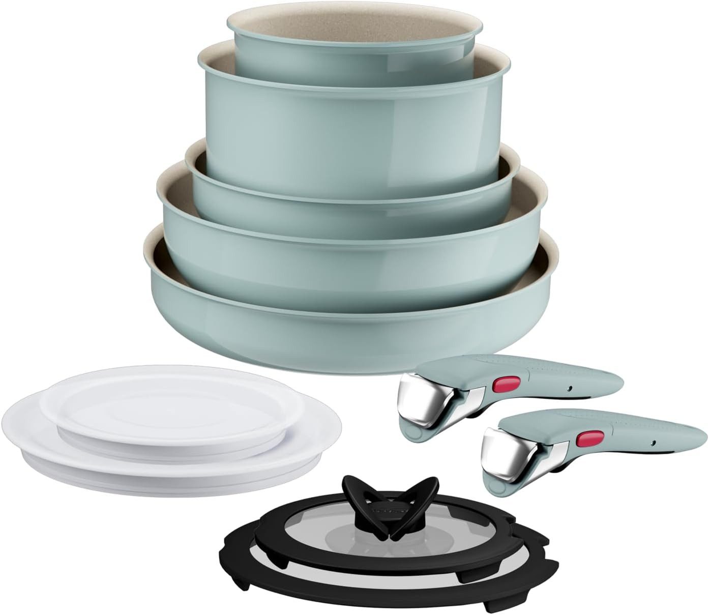 Tefal Topf-Set Tefal Kochgeschirr-Set Ingenio Serenity 11-teilig, (11-tlg)