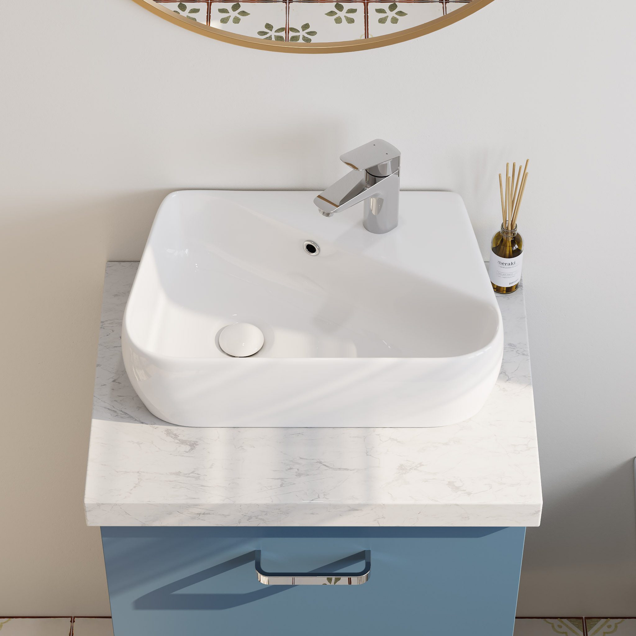 HOROW Aufsatzwaschbecken Waschbecken Oval Weiß mit Nano 46x33 cm für Badezi günstig online kaufen