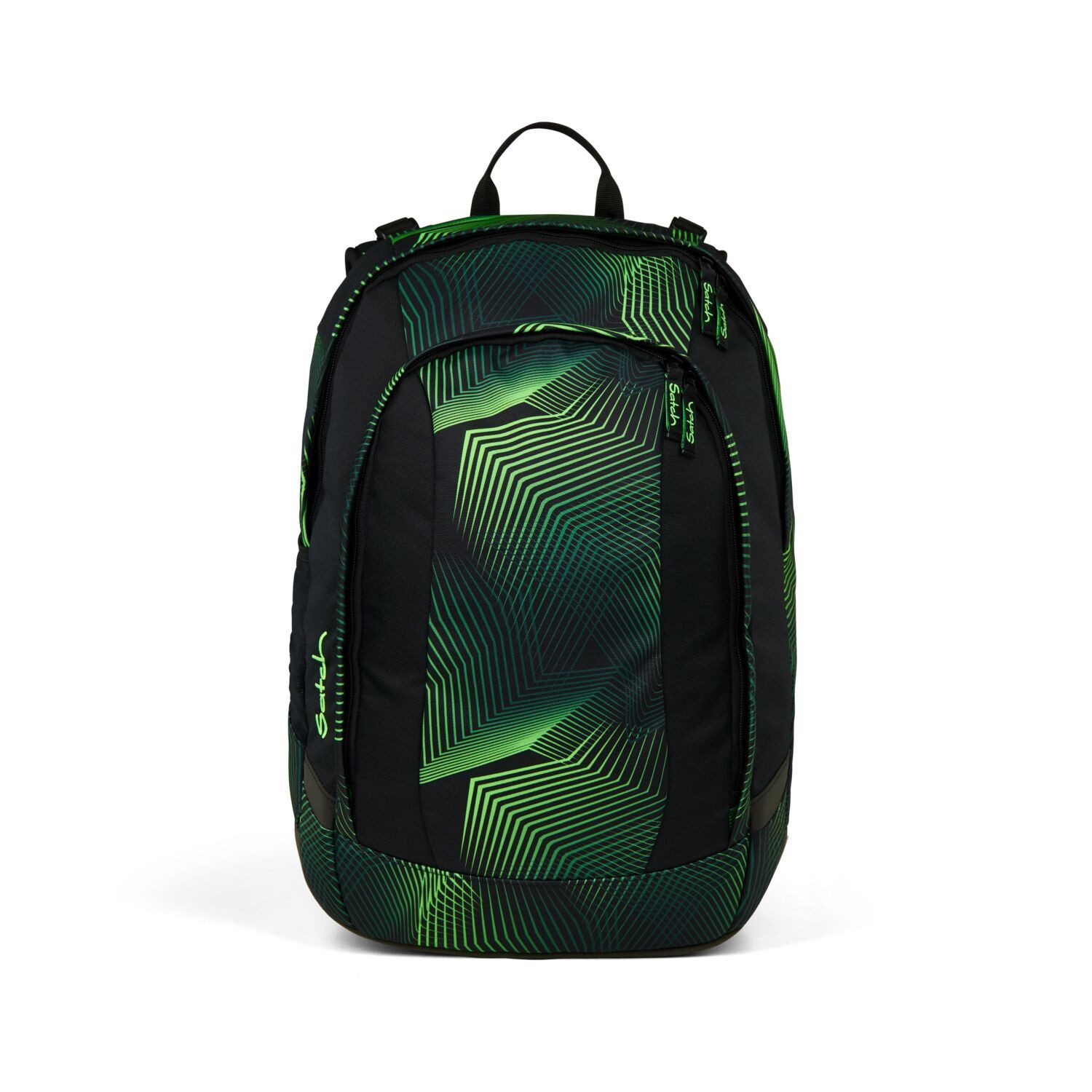 Satch Schulranzen Schulrucksack AIR Seismic Green (1 Stück), Schulranzen, ergonomisch, Laptop-Fach, Your-Size-System