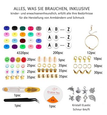 BOTC Schmuckset DIY-Schmuckarmband-Set-550-teiliges Charm (Kette und Anhänger Set 5500 Stk), Sprankelende Sieraden Maken Pakket - Kralen Set Creative Kit