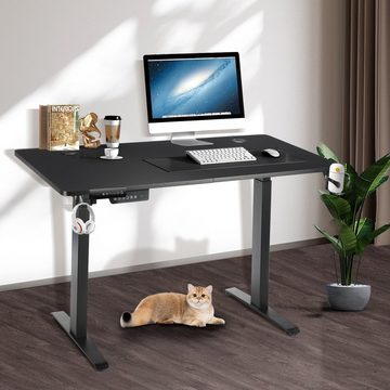 LETGOSPT Schreibtisch Elektrisch Heben Schreibtisch 120/140cm, Höhenverstellbar Tischgestell, Ergonomisches Sitz-Stehpult, Stehschreibtisch mit Tischplatte