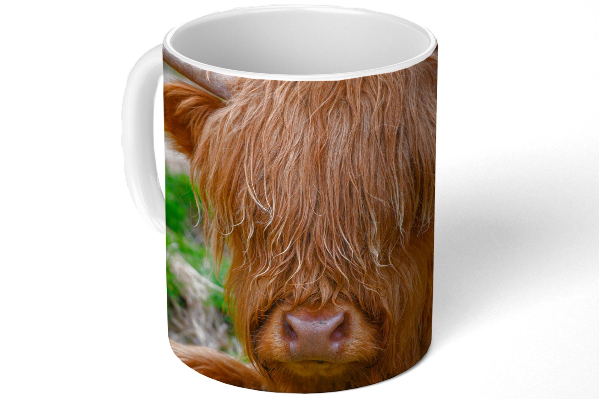 Schottischer Becher, Heu Gras, Highlander MuchoWow - - Keramik, Geschenk Teetasse, Kaffeetassen, Tasse Teetasse,