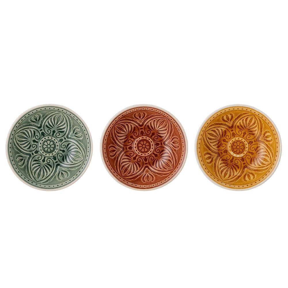 Rani kleine dänisches Schale Green Dessertschale Plate Keramik Set 3er Stoneware, Design Dessertschalen Bloomingville 150ml Schüsseln