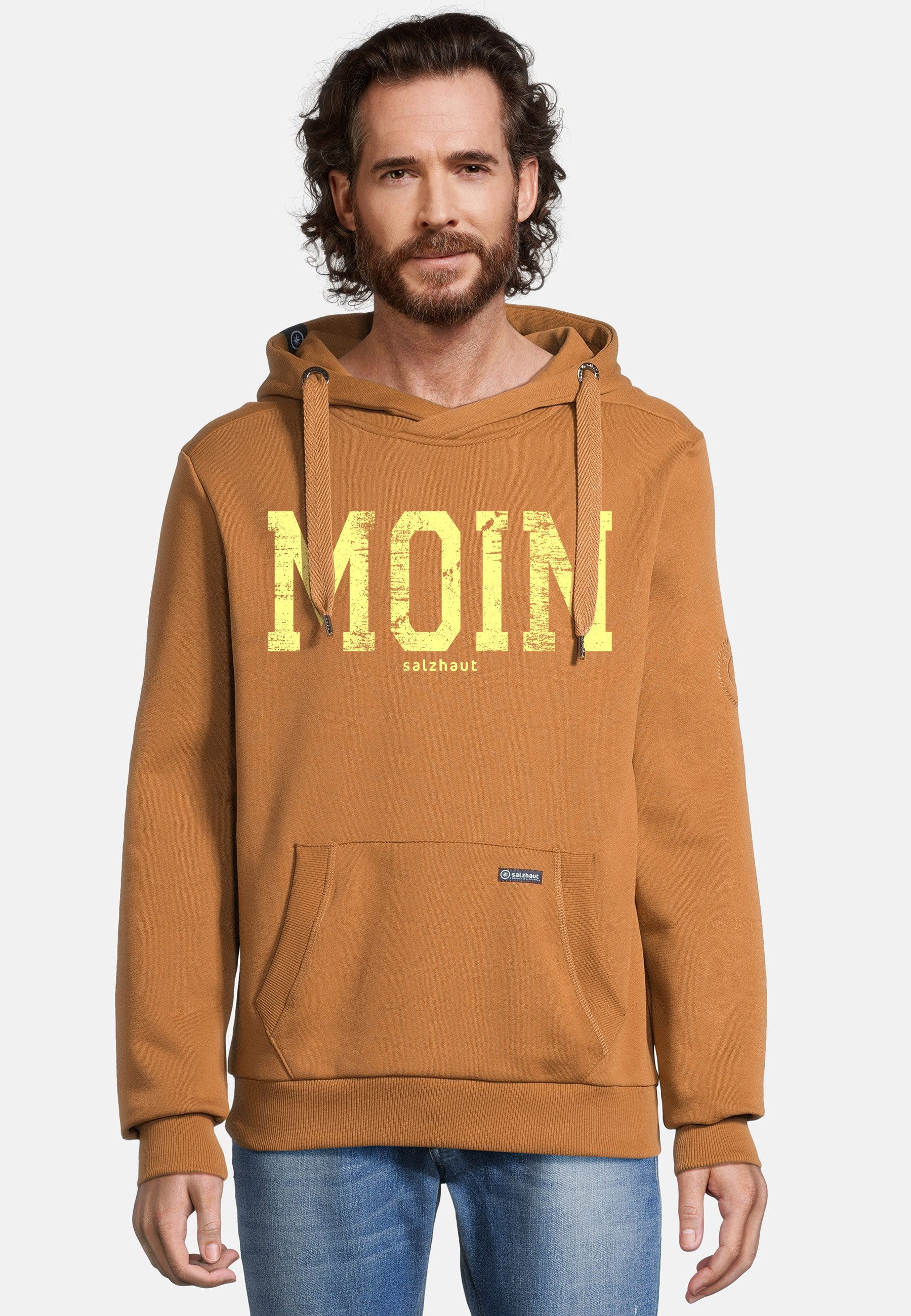salzhaut Hoodie HEFF - MOIN Herren normale Passform salzhaut Kapuzenpullover – bequemer Fit und nordisch klares Design – Bild 3 von 5