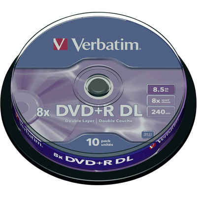 Verbatim DVD-Rohling DVD+R DL 8.5 GB 8x 10er Spindel
