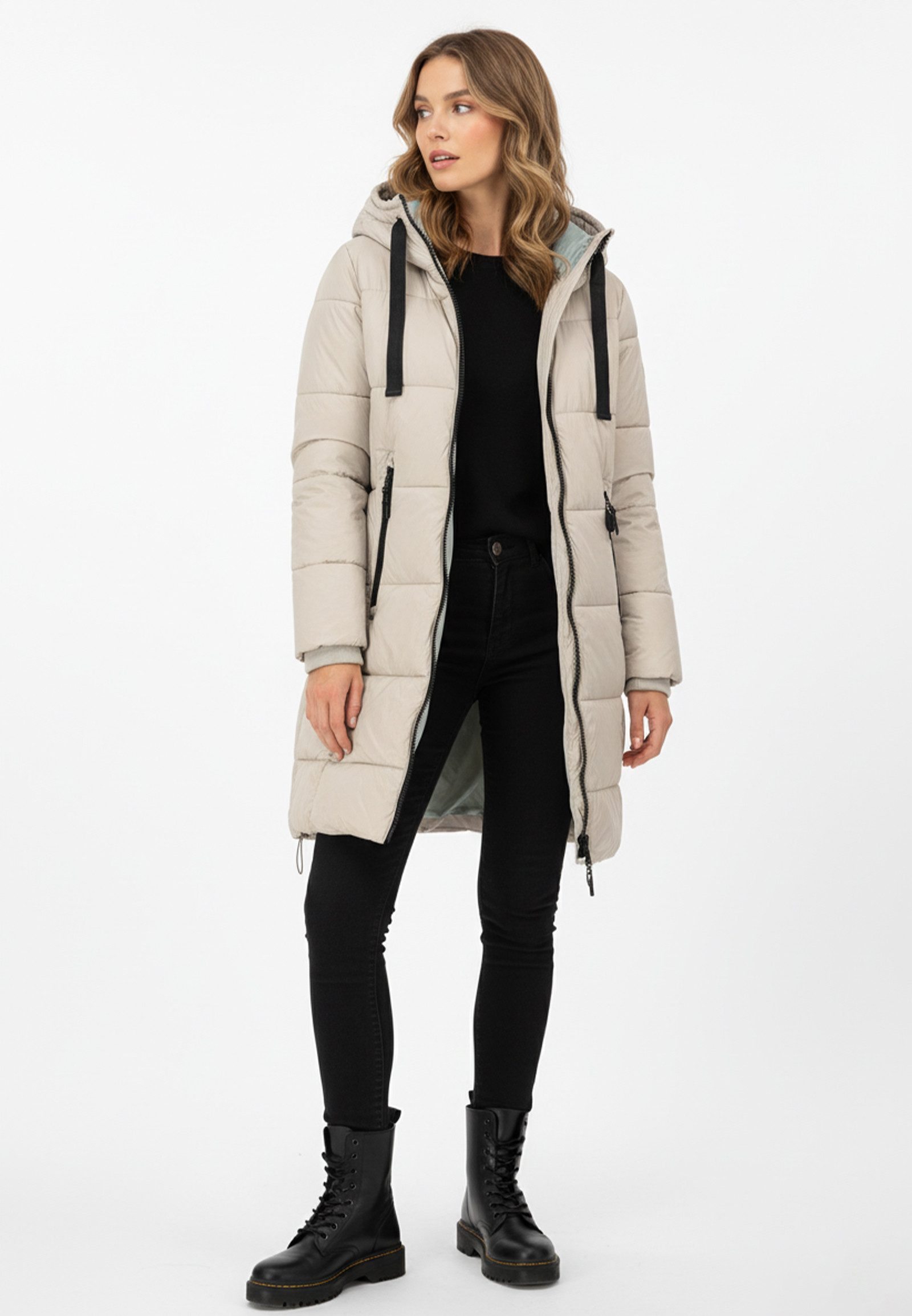 SUBLEVEL Langmantel Winddicht, Kapuze, Winterkomfort, lässiger Stil (1-tlg) günstig online kaufen