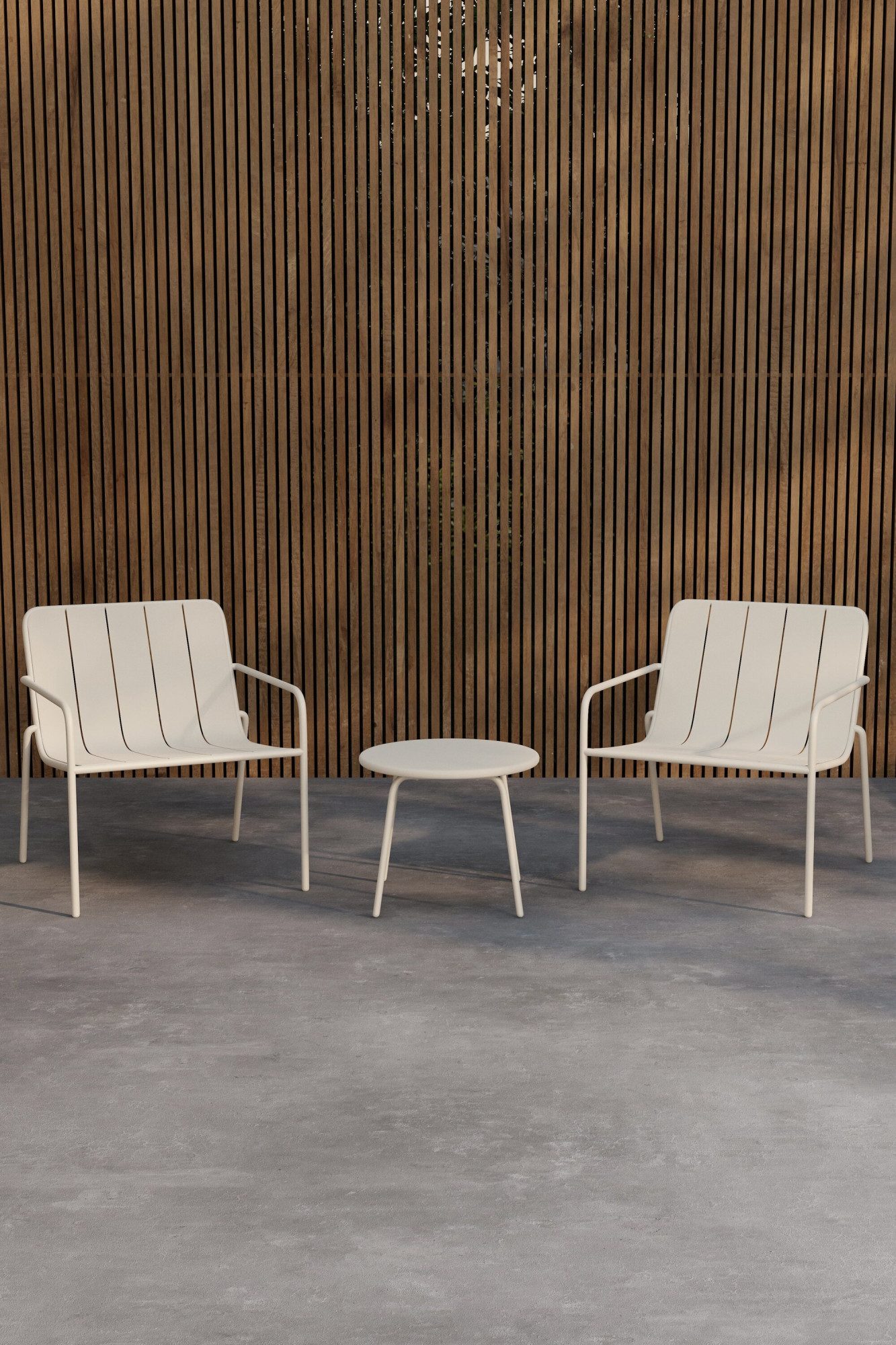 Venture Home Gartenlounge-Set Minos, großzügiges Outdoor-Set für vielseitige Nutzung, (3-tlg), Loungemöbel mit Metallgestell, pulverbeschichtet