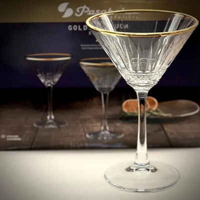 Pasabahce Gläser-Set Elysia Gold 440328, Glas, Golden Touch Champagnergläser, Sektglas-Set, 220 ml