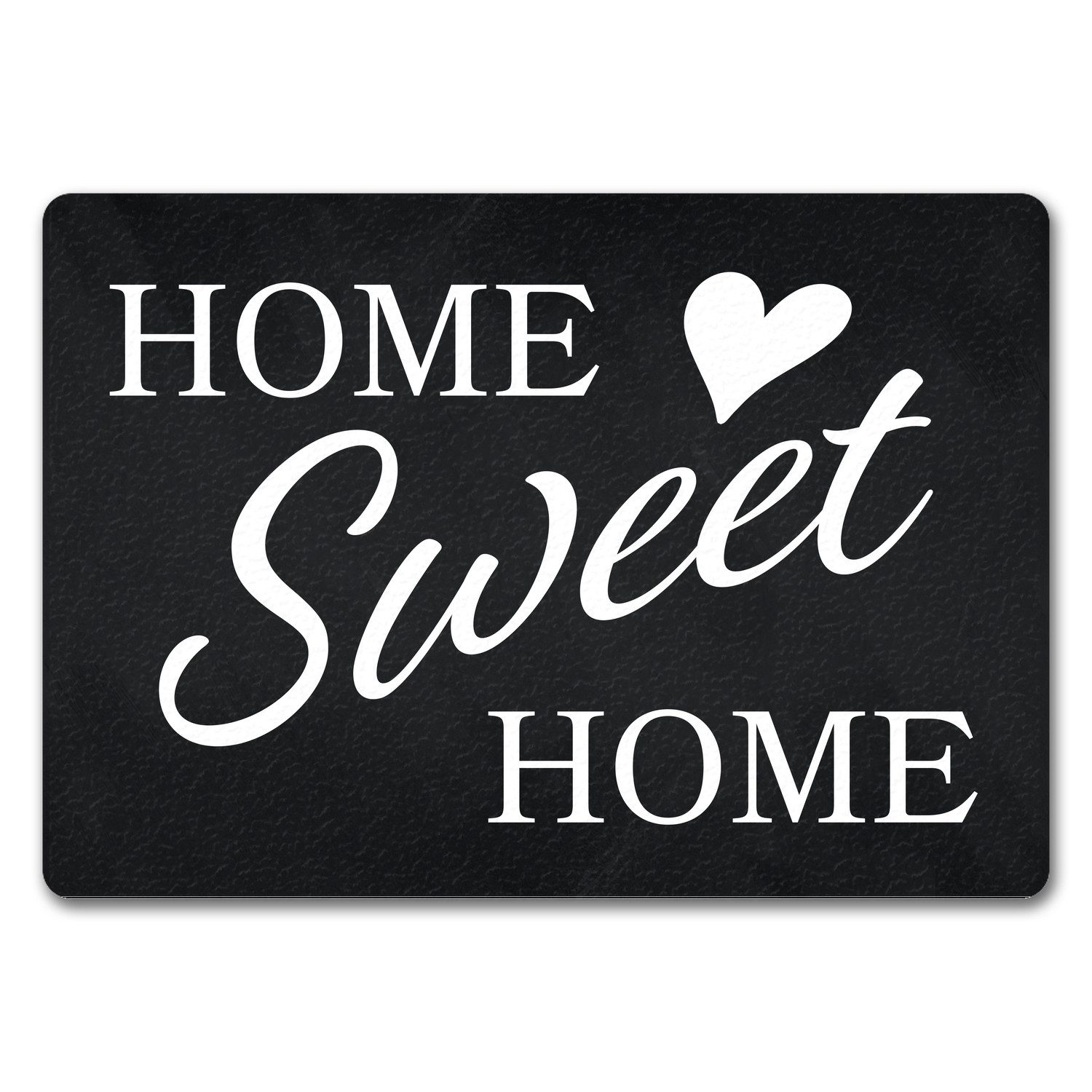 Fußmatte Home Sweet Fußmatte mit eleganter Aufschrift auf schwarzem, speecheese