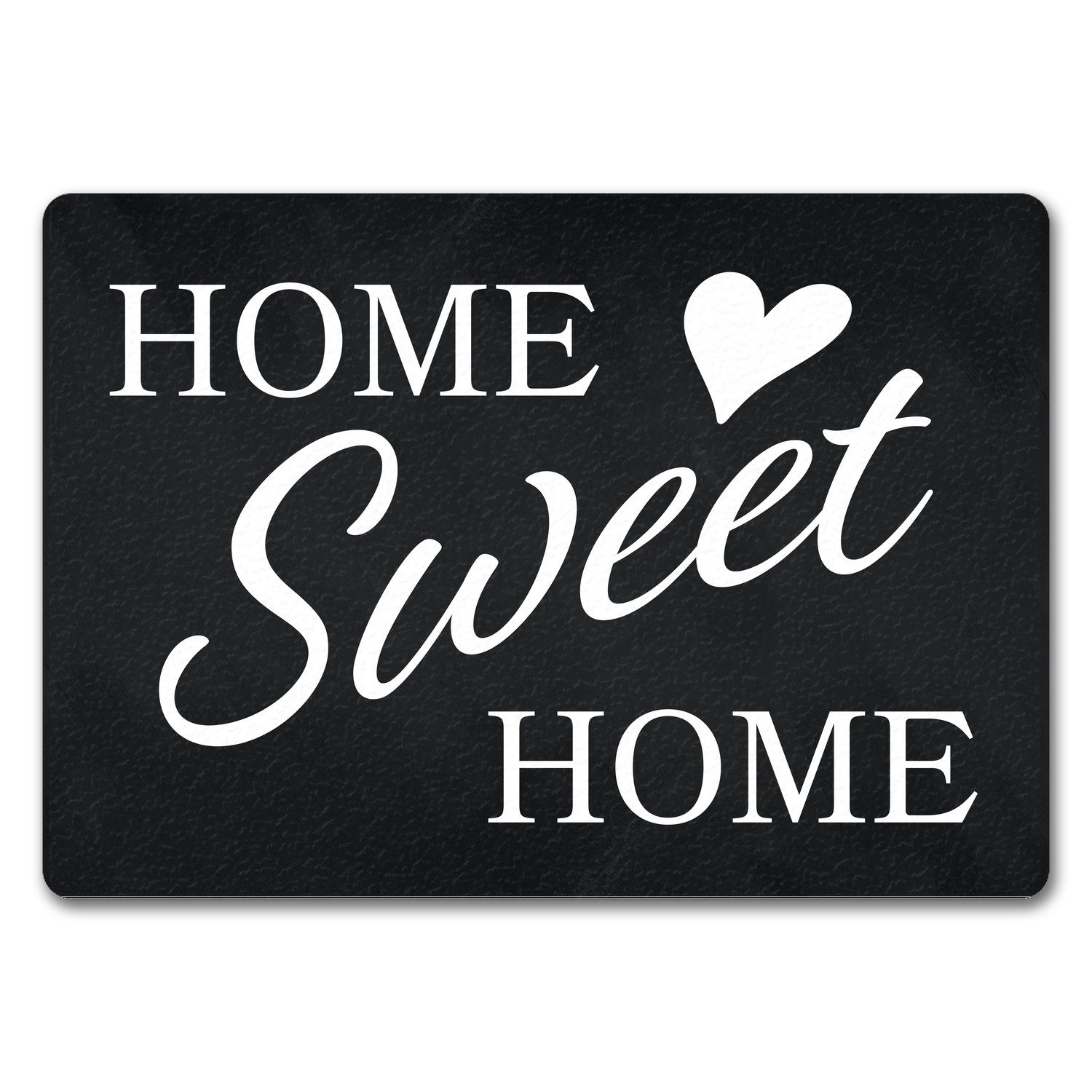 speecheese Fußmatte Home Sweet Fußmatte mit eleganter Aufschrift auf schwarzem