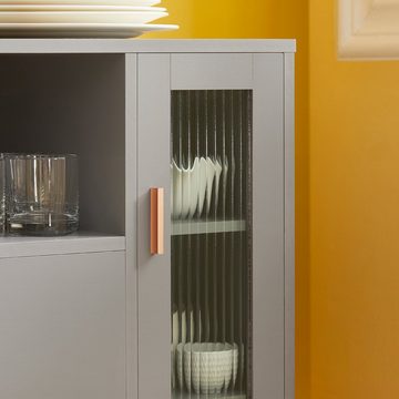 SoBuy Sideboard FSB82, Küchenschrank Mikrowellenschrank mit Türen Kommode