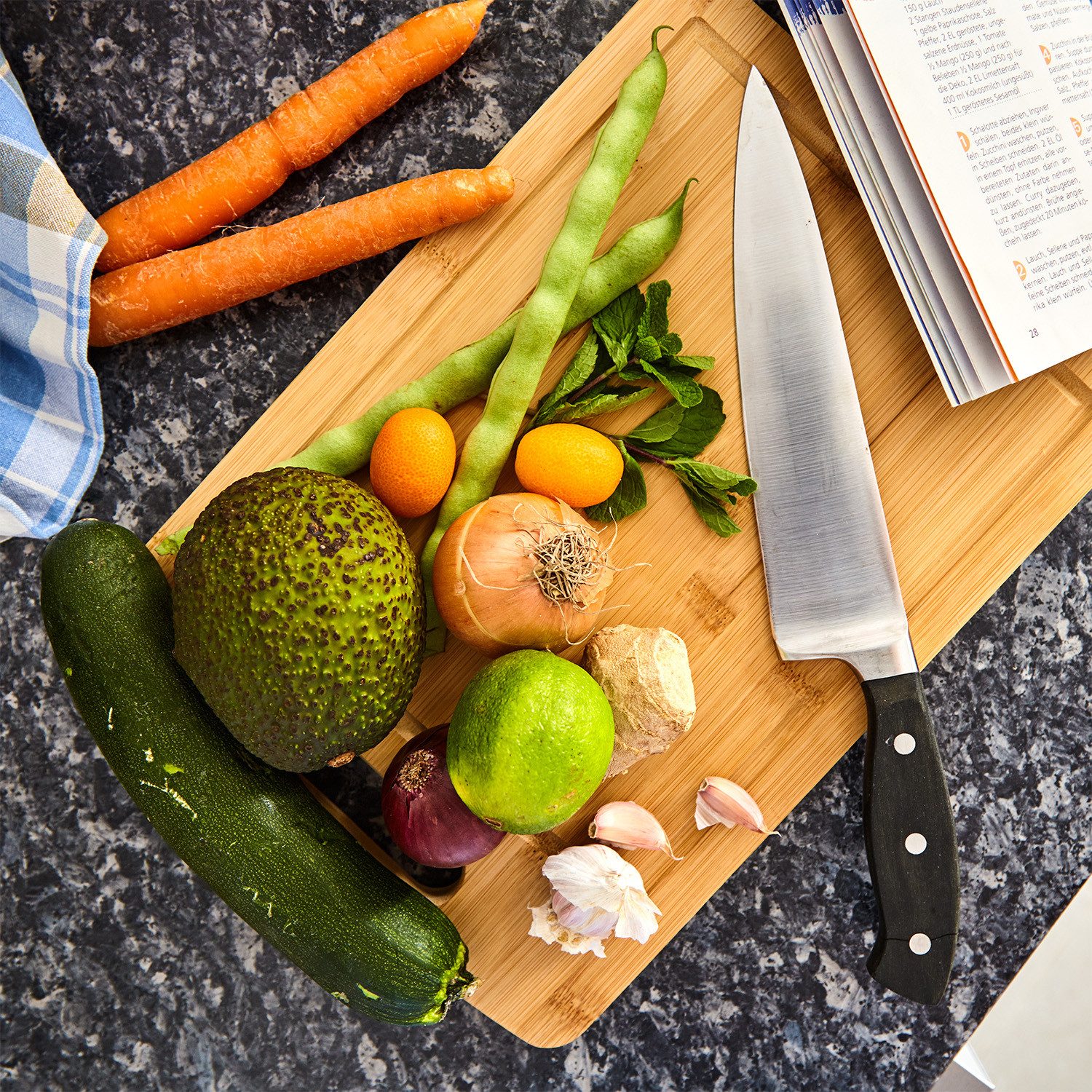 Klarstein Schneidebrett Batvik Bambus-Schneidebrett, Bambus