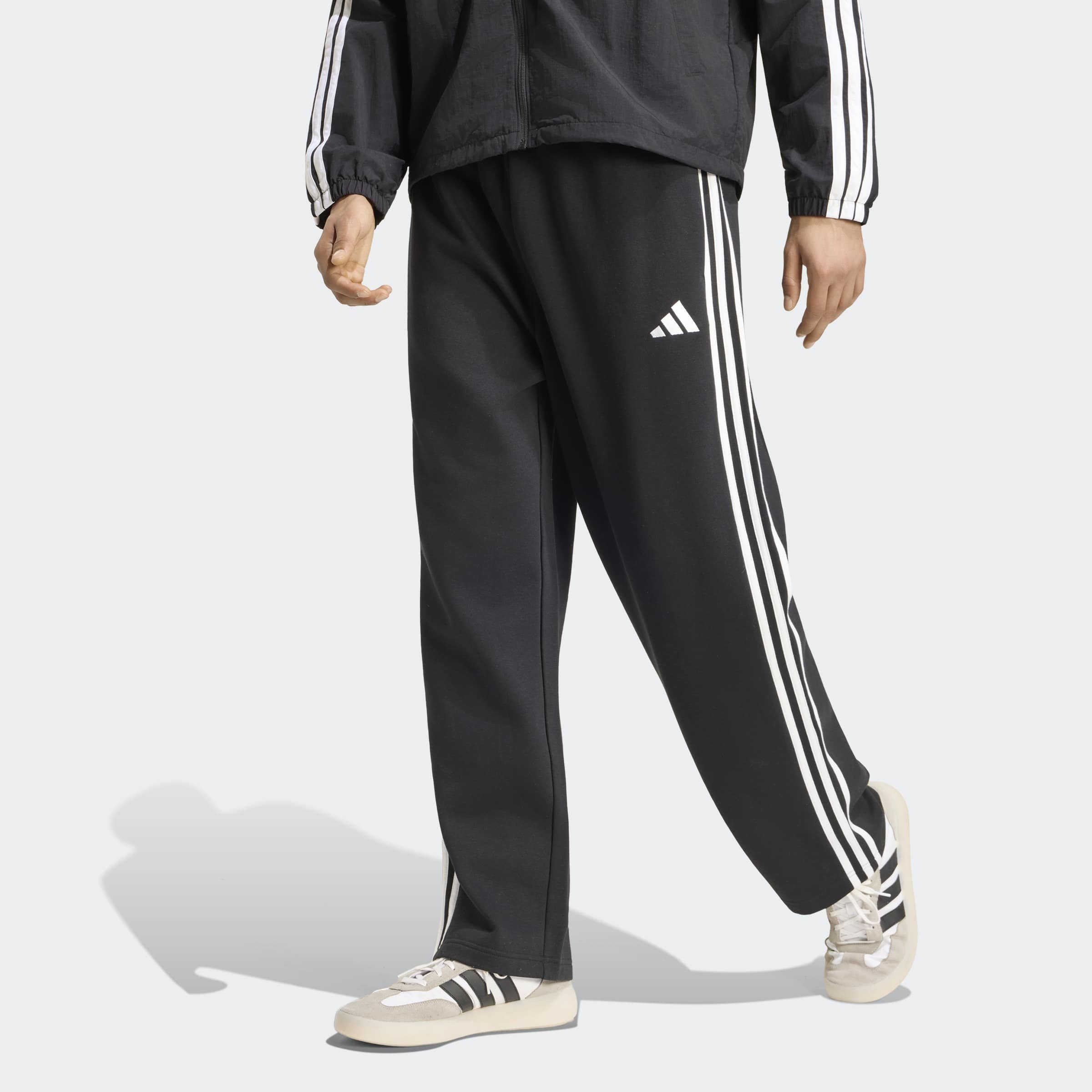 adidas Sportswear Sporthose ESSENTIALS 3-STREIFEN, OFFENER SAUM