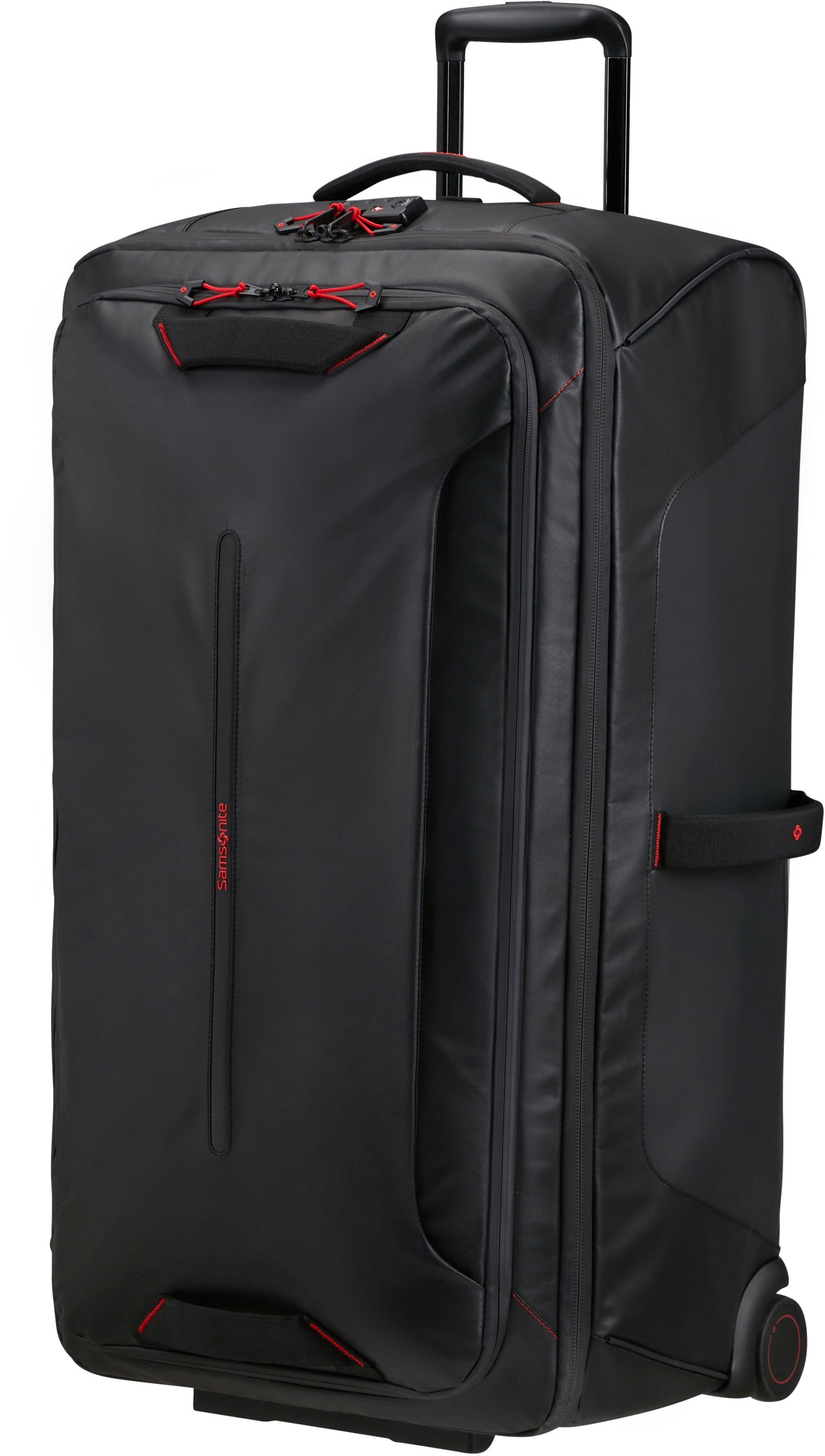 Samsonite Reisetasche Ecodiver, 79 cm, 2 Black« Standfuß und teilweise Material, mit Black, mit Rollen Trolley- » aus Weichgepäckkoffer Rucksackfunktion; recyceltem Ecodiver, und