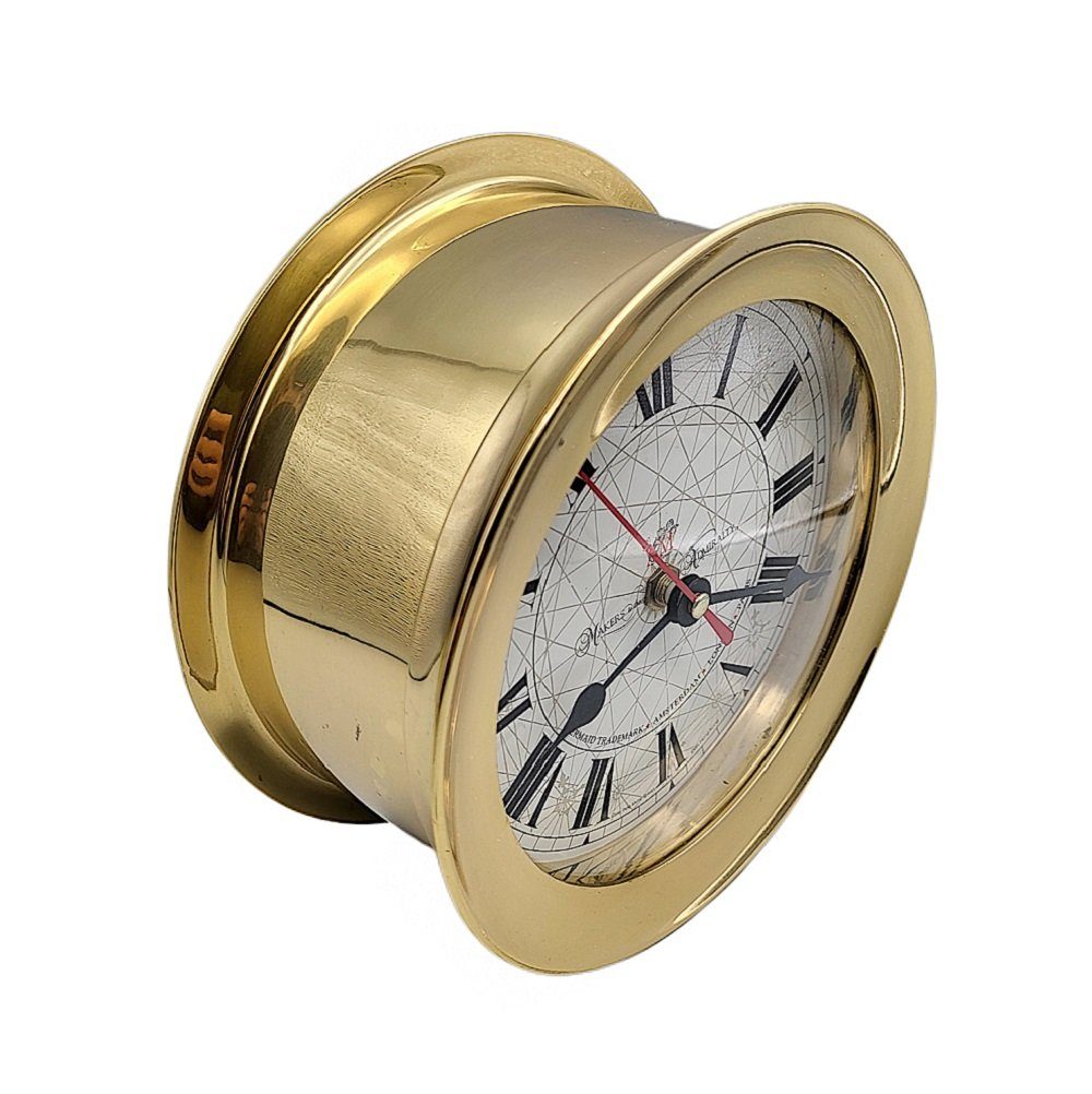 Maritime Edle Uhr Uhr Messing Bootsuhr Wanduhr, polierte (schwere cm) 18 Schiffsuhr, Luxus Linoows