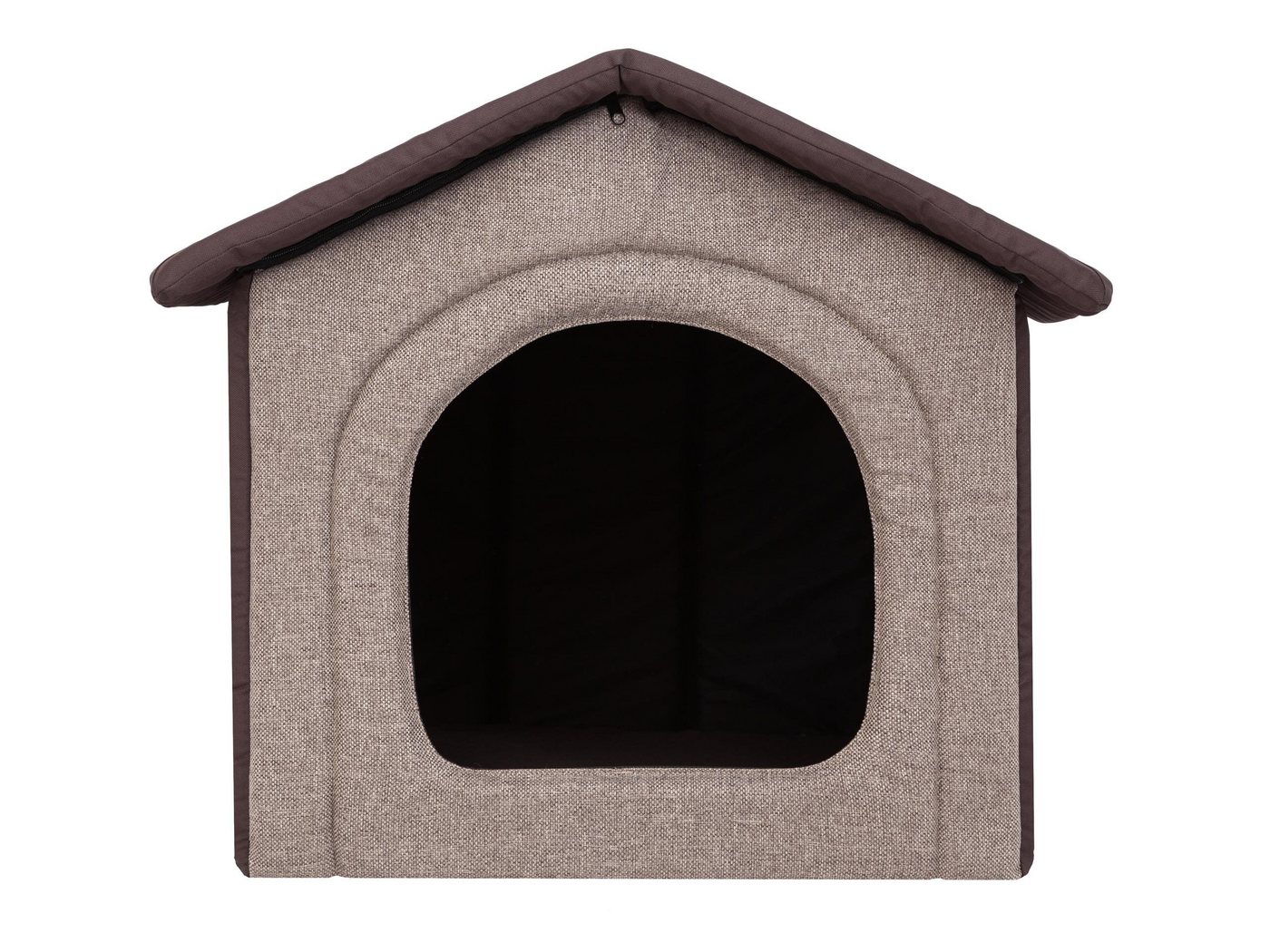 Thumbnail - Bjird Tierhaus Hundehütte Inari, Waschbar bei 30 Grad, krazfest, made in EU, mit herausnehmbarem Dach