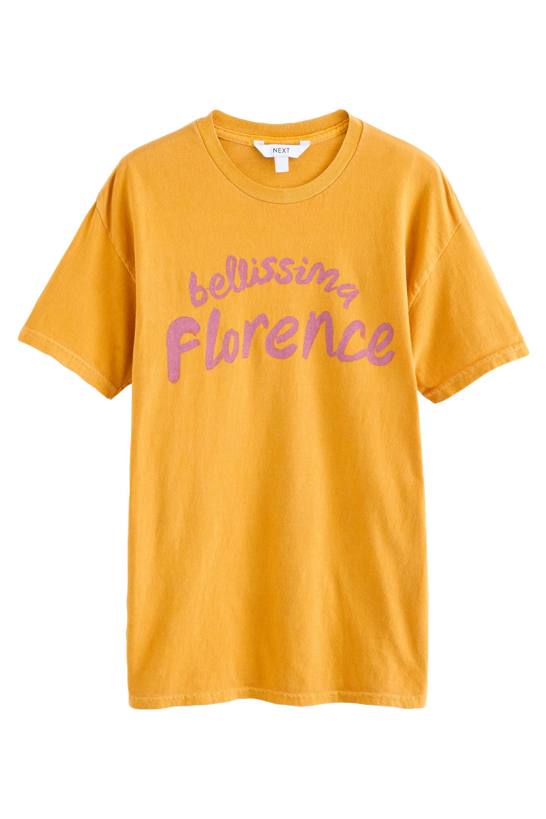 T-Shirt Oversized-T-Shirt mit Grafik aus Baumwolle