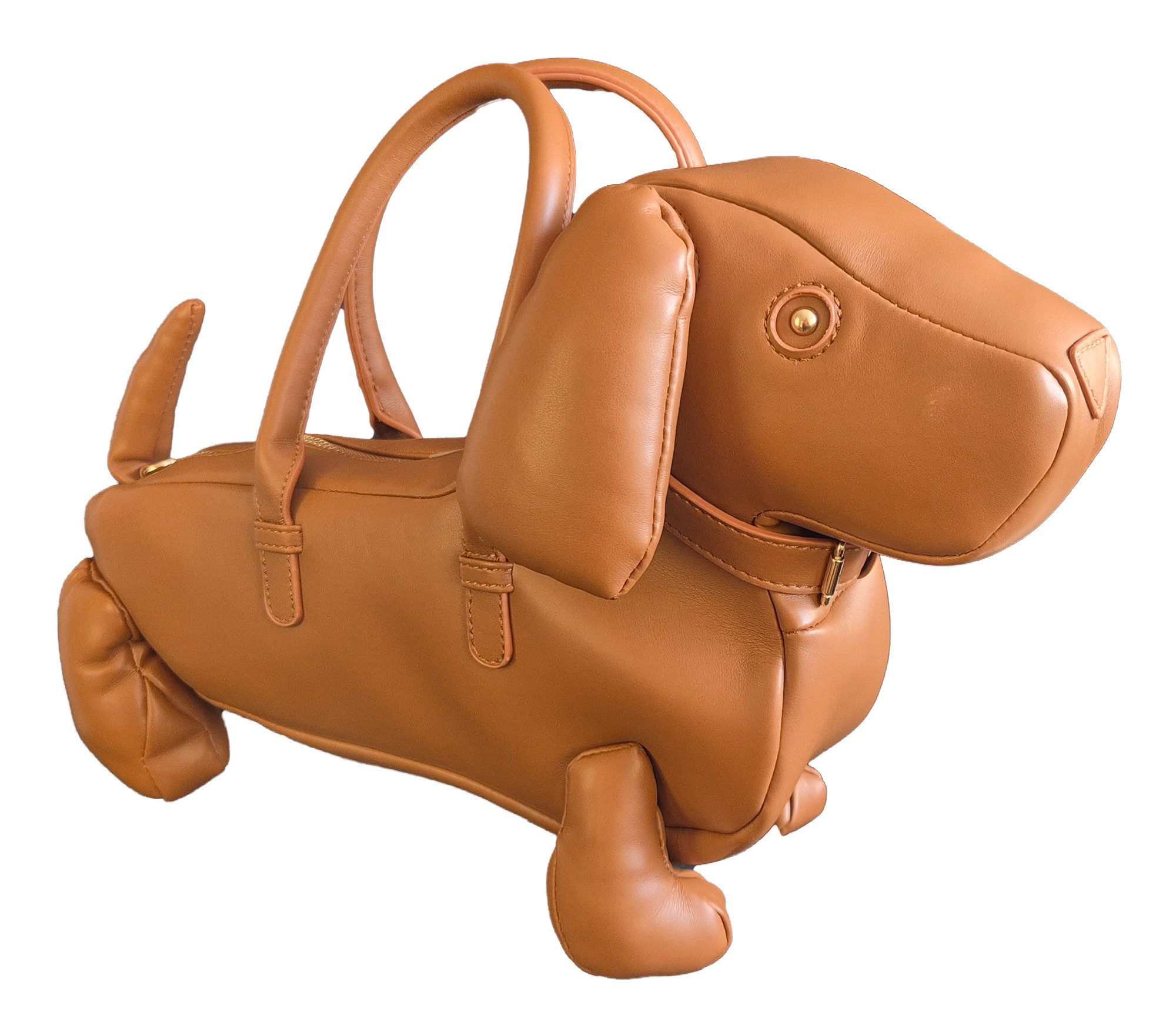 Einkaufszauber Schultertasche Designer Handtasche Dackel Hund Braun, Das perfekte Geschenk für jede Hundebesitzerin