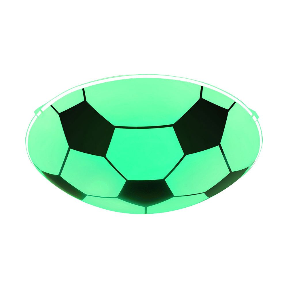 GLOBO LIGHTING Smarte LED-Leuchte, Leuchtmittel inklusive, Warmweiß, Neutralweiß, Tageslichtweiß, Smart Home Kinder Decken Lampe DIMMBAR Fußball Glas Leuchte Alexa