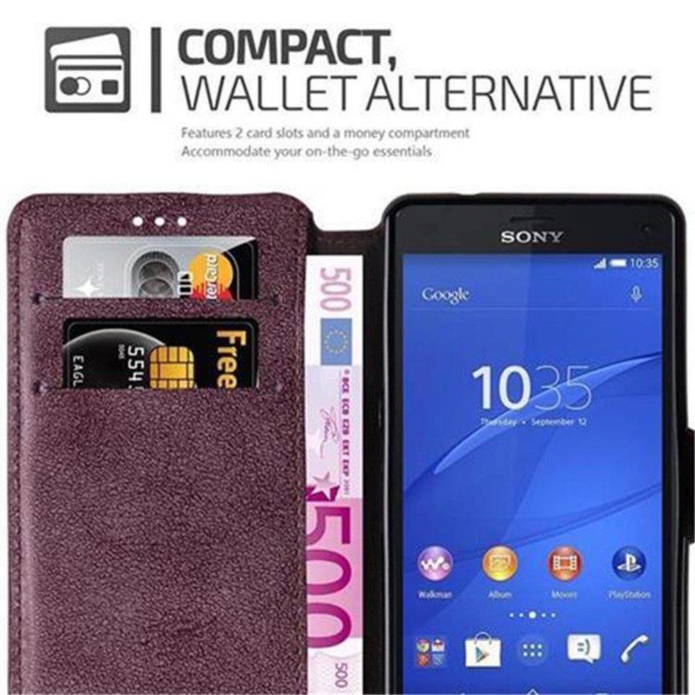 Cadorabo Handyhülle für Sony Xperia Z3 COMPACT Hülle Sony Xperia Z3 COMPACT, Klappbare Handy Schutzhülle - Hülle - mit Standfunktion und Kartenfach