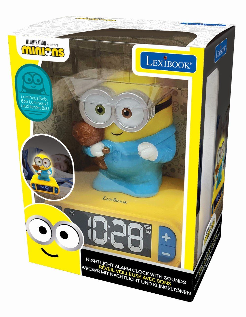 Lexibook® besonderen mit Wecker Kinderwecker Minions Nachtlicht-Figur Klingeltönen und 3D