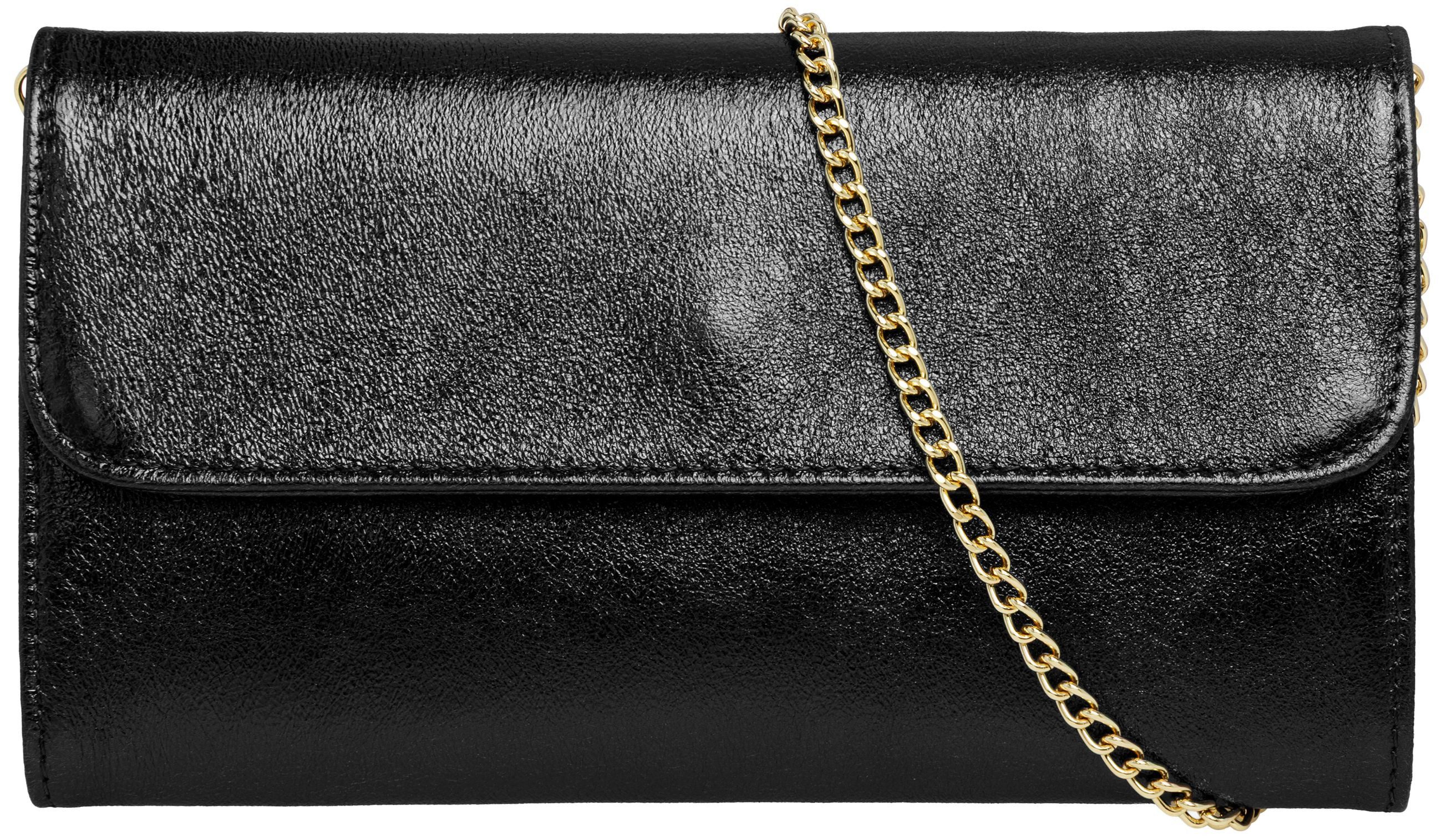 Caspar Clutch Abendtasche Metallic Leder Damen günstig online kaufen