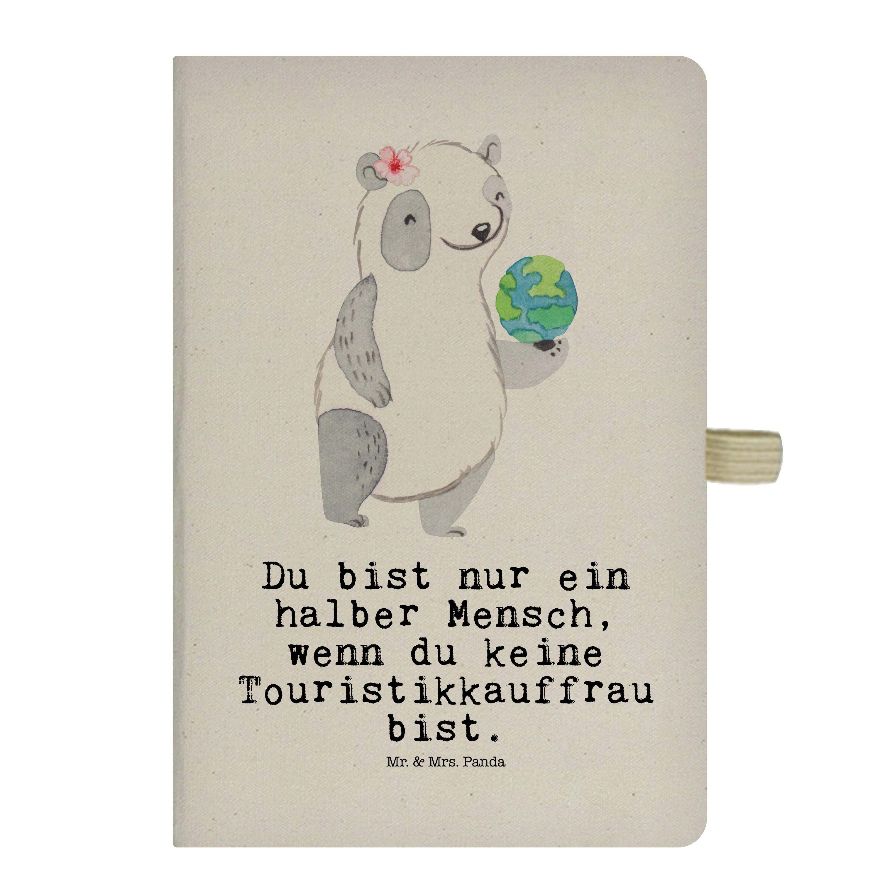 Mrs. Herz mit - & Panda Ausbildung, Noti Mrs. Touristikkauffrau Mr. Notizbuch Mr. Panda & - Transparent Geschenk,