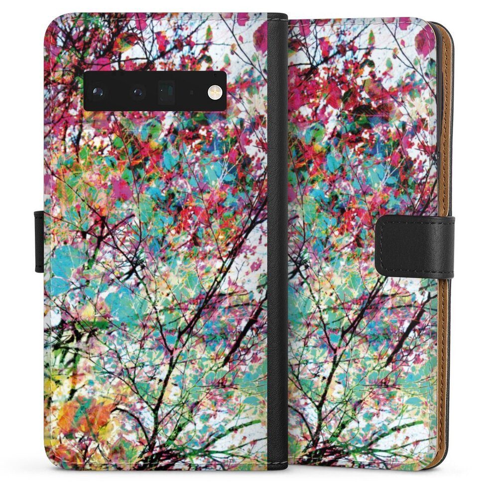 DeinDesign Handyhülle Malerei Blätter Kunst Autumn8, Google Pixel 6 Pro Hülle Handy Flip Case Wallet Cover