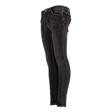 Ital-Design Skinny-fit-Jeans Damen Freizeit Stretch Skinny Jeans in Schwarz