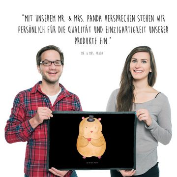 Fußmatte 50 x 75 cm Hamster mit Hut - Schwarz - Geschenk, Schmutzfangmatte, Za, Mr. & Mrs. Panda, Höhe: 0 mm