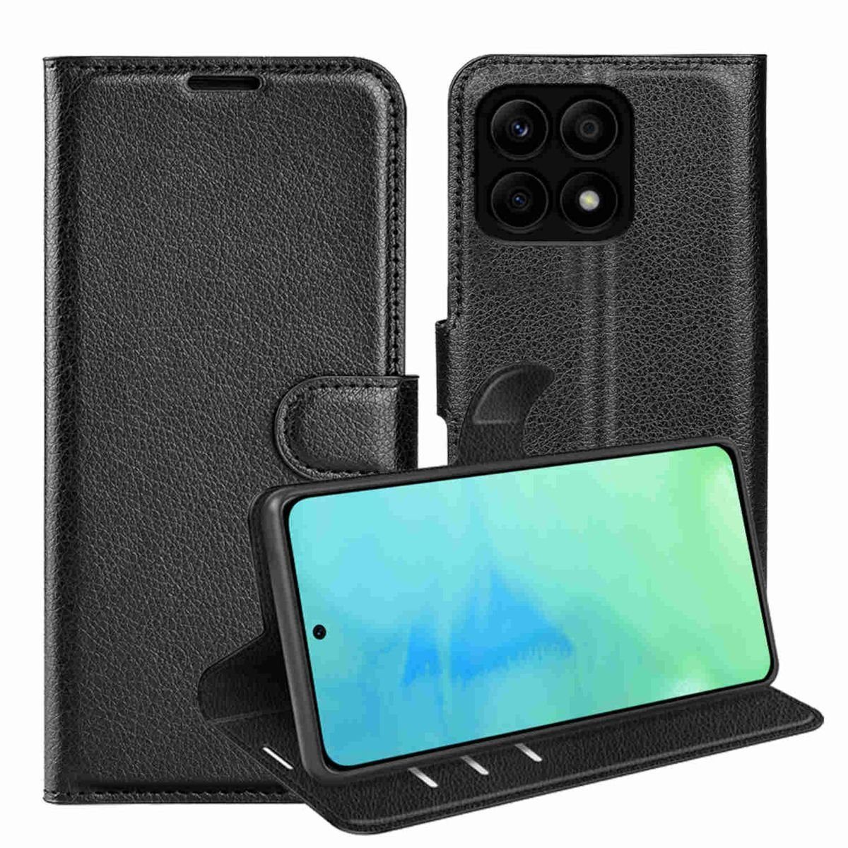 Wigento Handyhülle Für Honor X8a Handy Tasche Wallet Premium Schutz Hülle Case Cover Etuis Neu Zubehör