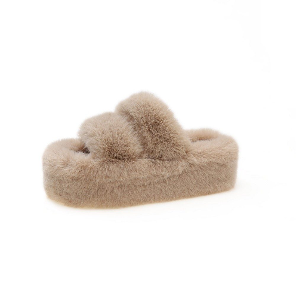 HUSK'SWARE Plüsch Hausschuhe Damen Hausschuhe mit Erhöhung – Bequeme Baumwoll-Pantoffeln