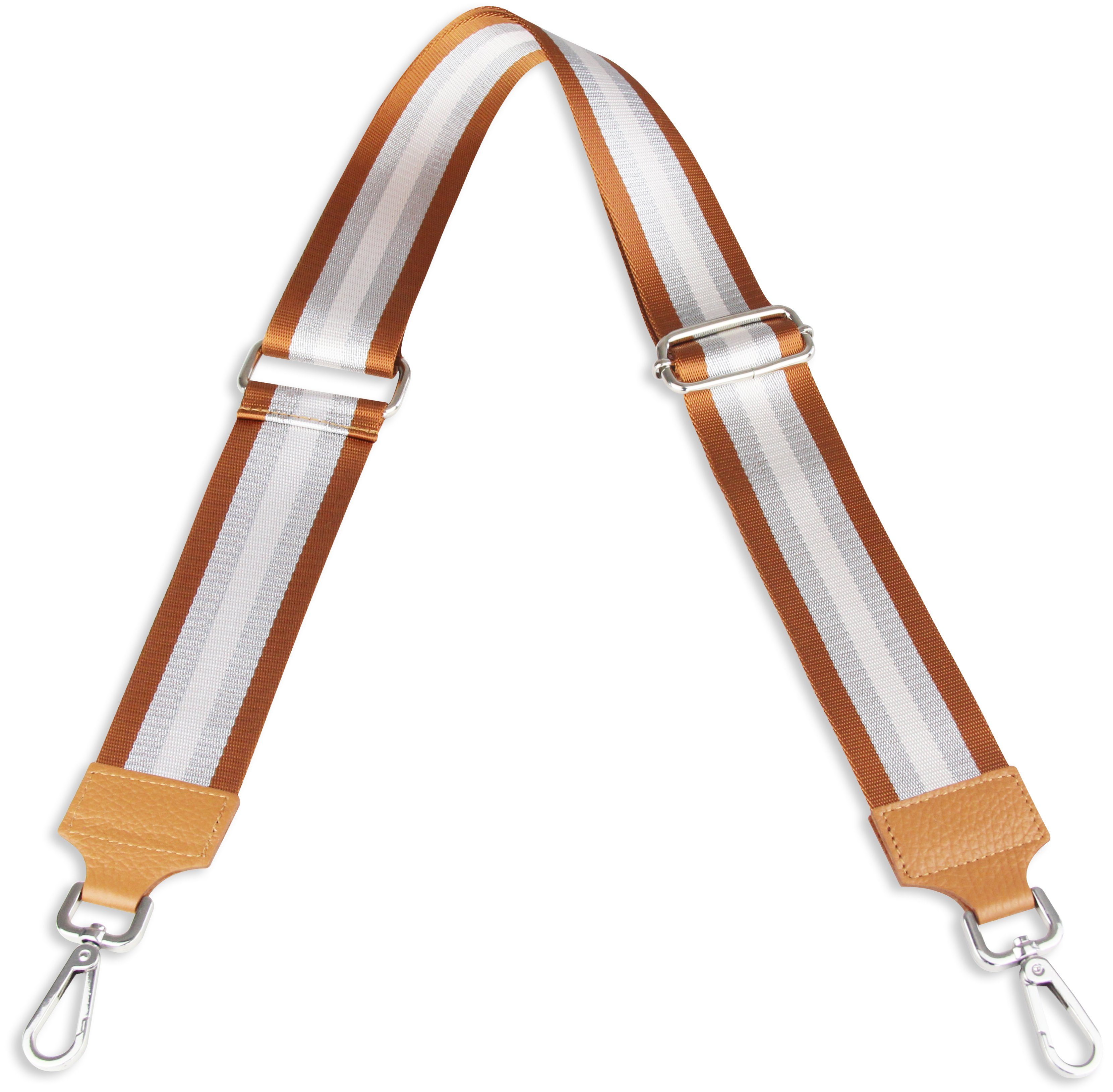 Frentree Schulterriemen MADE IN ITALY, 5cm breiter Schultergurt für Taschen, verstellbarer Gurt, Muster: Gestreift