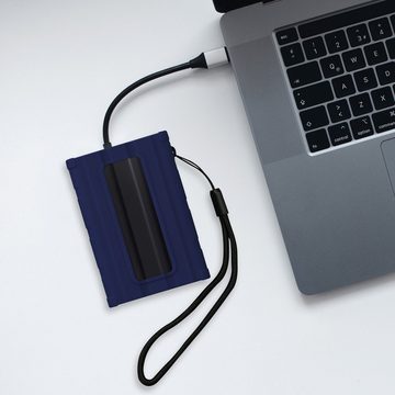 kwmobile Festplattenhülle für Samsung Portable SSD T7 Shield, Silikon Tastaturschutz QWERTY (Arabisch)
