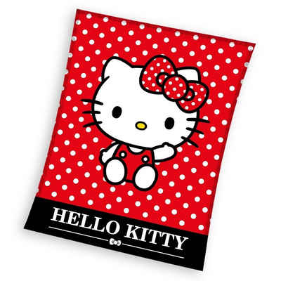 Kinderdecke Hello Kitty Fleecedecke Kuscheldecke 150 x 200 cm, Hello Kitty