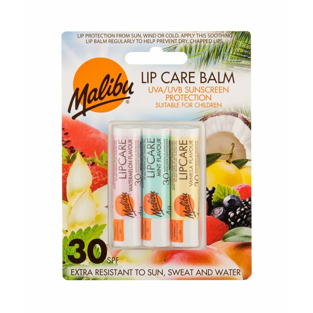Malibu Lippenpflegemittel Geschenkset 3 x Lip Care Balm - WMV