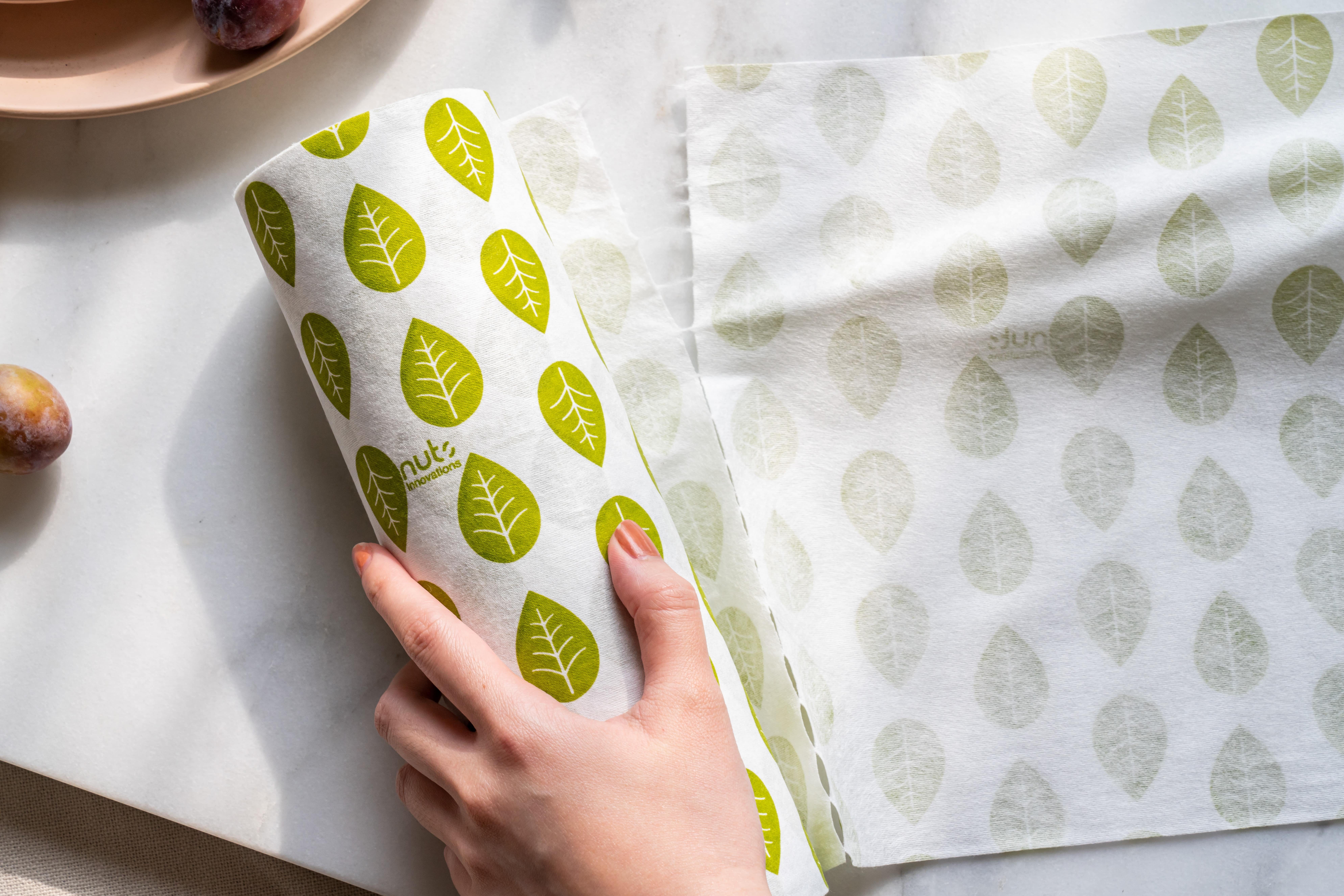 Nuts Papierküchenrolle waschbare Küchenrolle aus Viskose, waschbar, wiederverwendbar und kompostierbar